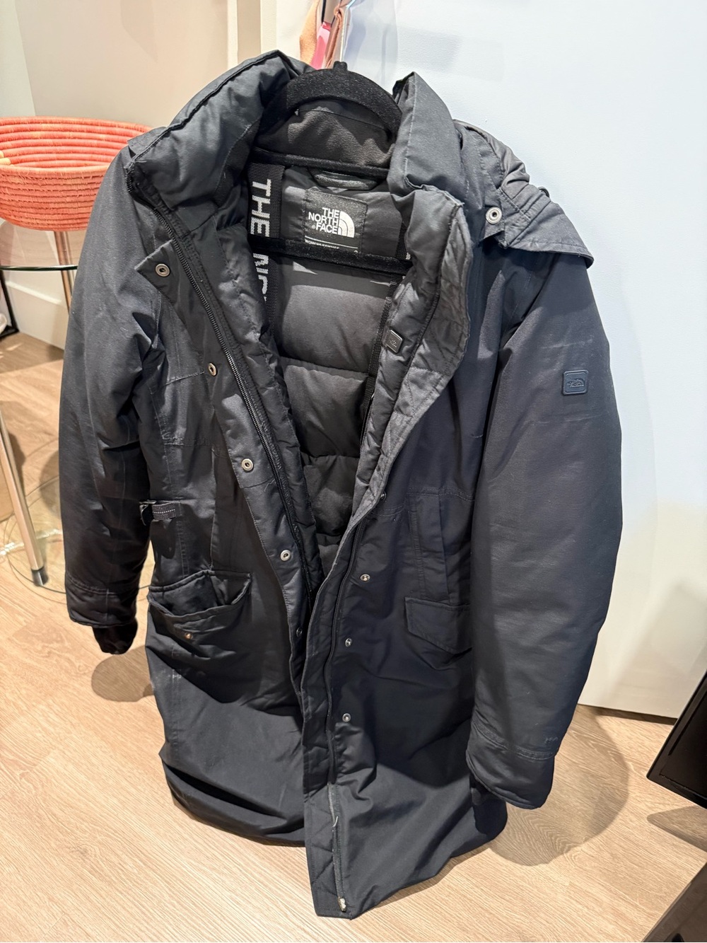 The North Face Black Women's Long Puffer Coat with Hood